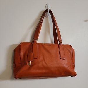 Fossil Bag Leather Large Orange